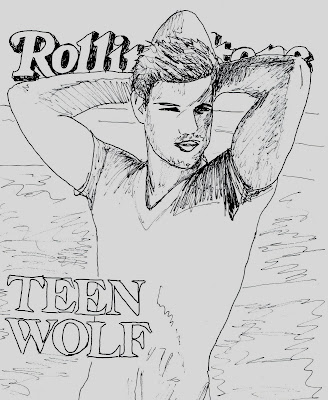 fashion illustration of Taylor Lautner by Liz Blair