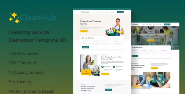 Best Cleaning Service Elementor Template Kit