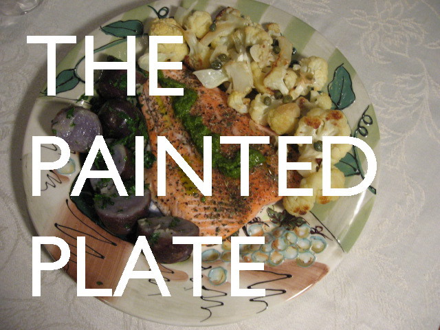 how to curate an exhibit without a computer the painted plate purple potatoes pesto pink trout choufleurs garnies
