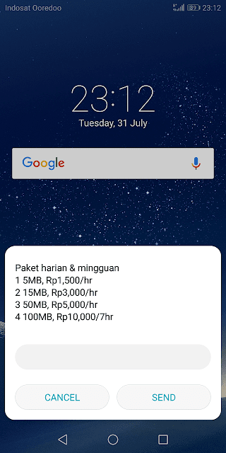 Detil paket harian dab mingguan Indosat