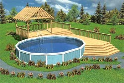 how to build a above ground pool deck