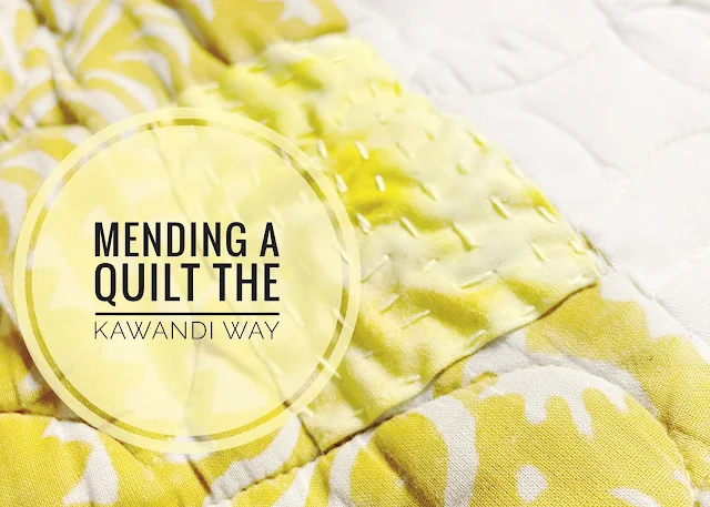 mending a quilt