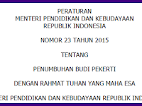 Permendikbud No. 23 Tahun 2015 Ttg Penumbuhan Budi Pekerti