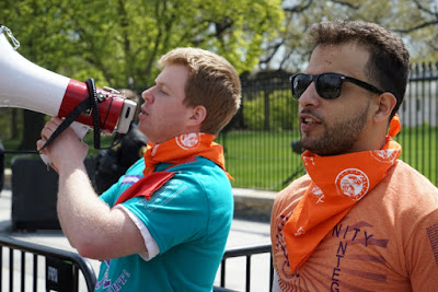 ADAPT Activists lead chants