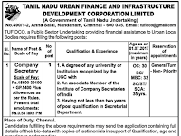 TUFIDCO RECRUITMENT 2017 | TUFIDCO RECRUITS COMPANY SECRETARY | NO OF POST 1 | LAST DATE 09..08.2017