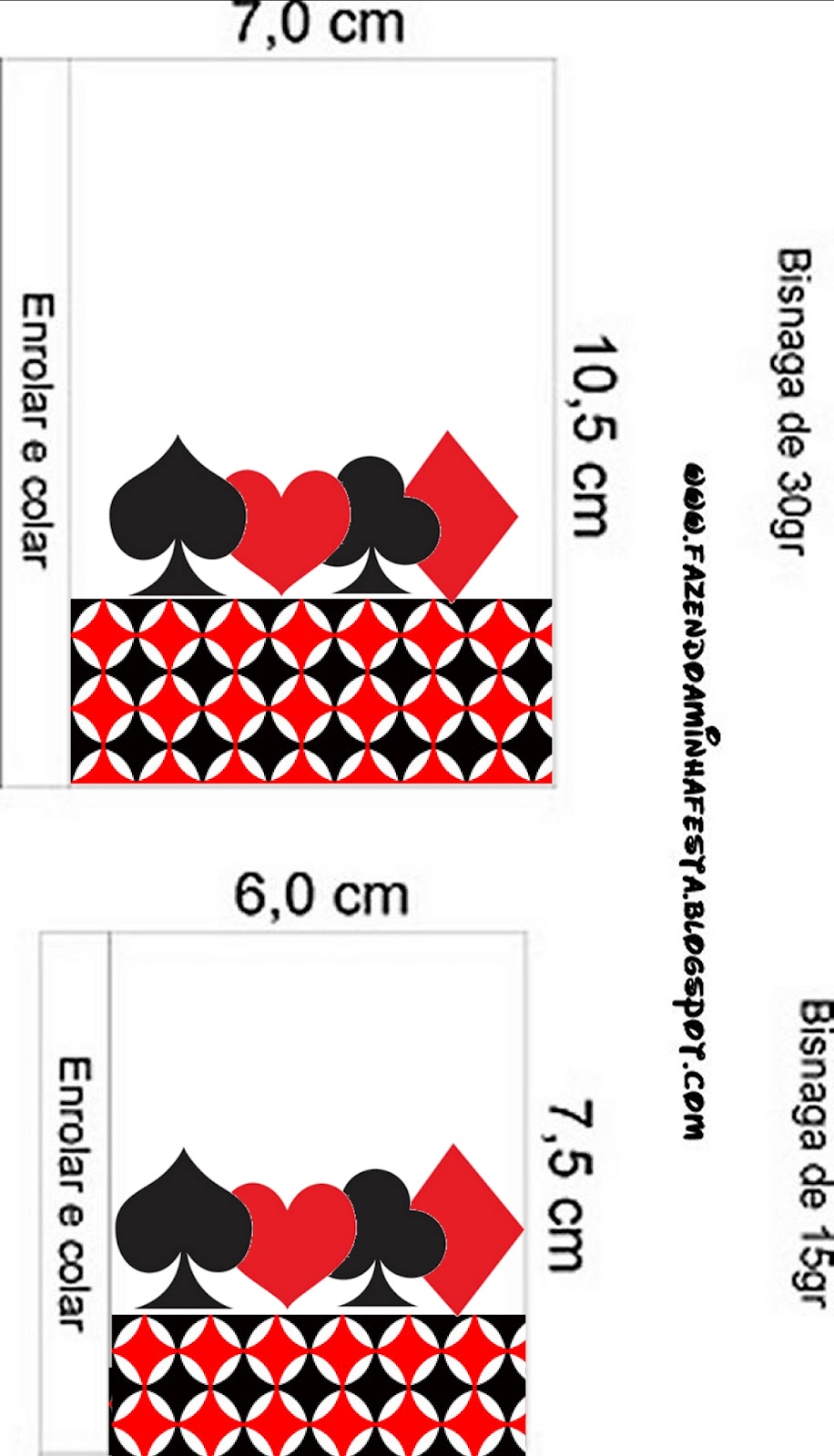 Jogos de Cartas - Mini Kit de Convites, Molduras, Rótulos 