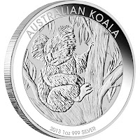 Koala nova srebrna 2013 Perth Mint kovnica