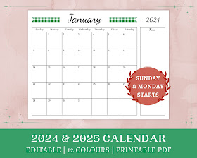 Gingham design on a dated monthly calendar
