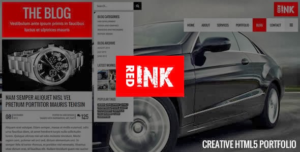 RedInk - Responsive HTML5 Template - Creative Site Templates