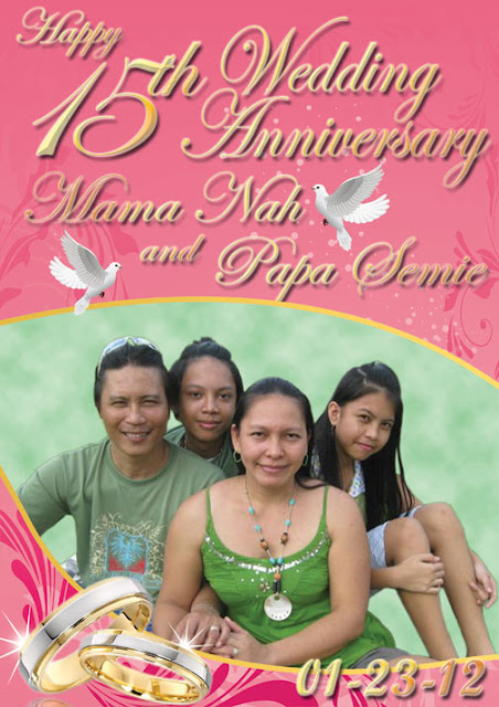 Happy 15th Wedding  Anniversary  Mama  Nah And Papa Semie 