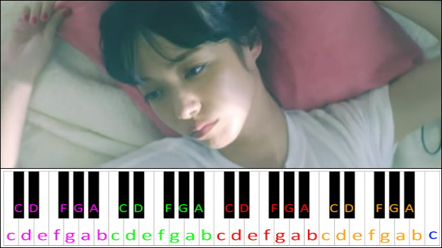 Kataomoi by Aimer Piano / Keyboard Easy Letter Notes for Beginners