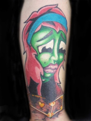 Zombie Girl Tattoo -01