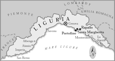 Mapa de Liguria Imagen