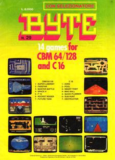 Byte Games. Mensile di videogiochi 29 - Marzo 1989 | PDF HQ | Mensile | Computer | Programmazione | Commodore | Videogiochi
Numero volumi : 35
Byte Games è una rivista/raccolta di giochi su cassetta per C64/128.