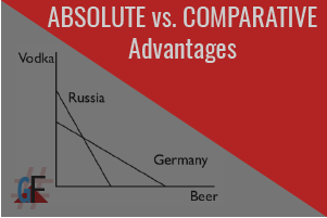 absolute advantages and comparative advantages in international economics