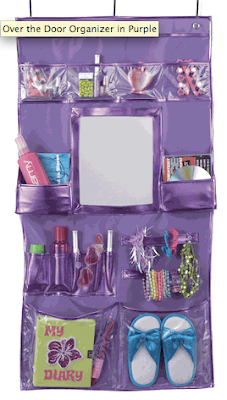 purple over door organizer