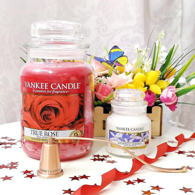 Свечи YANKEE CANDLE с ароматами MIDNIGHT JASMINE & TRUE ROSE фото