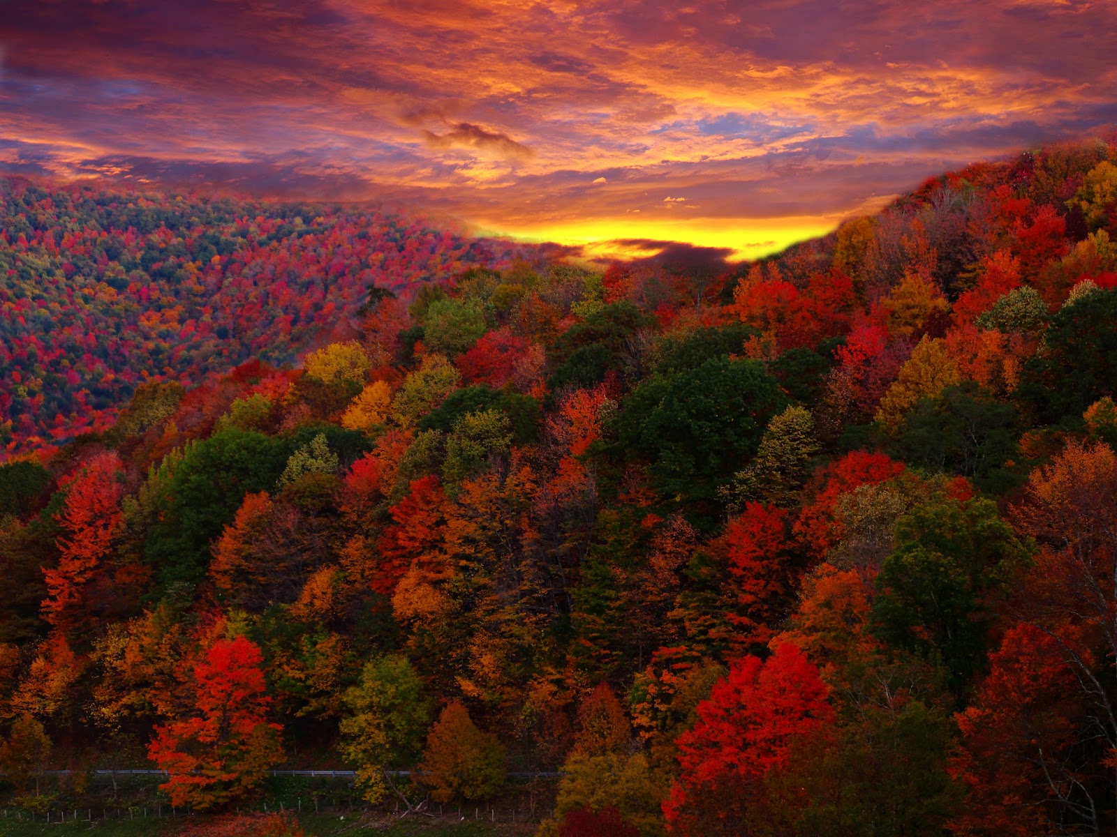 Autumn Mountain Scenes Images ~ Autumn Posters Picture