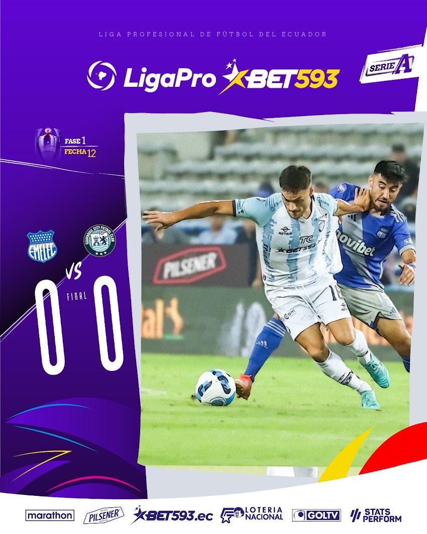 Emelec empata 0-0 con Guayaquil City en el Capwell.