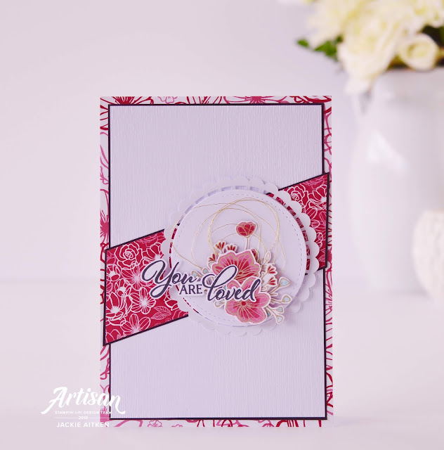 Stampin' Up!, Artisan Design Team 2019, Forever Lovely, All My Love Suite, Valentine's Day Card, Lovely Flowers Edgelits, Meant To Be, Be Mine Stitched Framelits, Jan FB Blog Hop, 