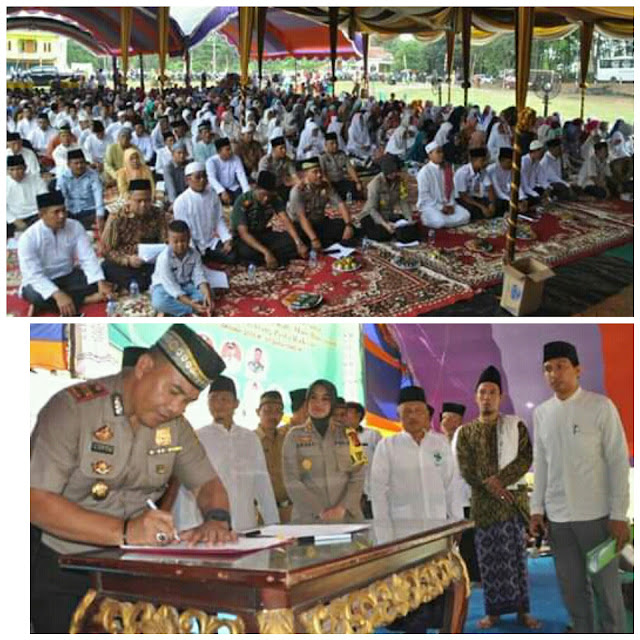 ACARA TABLIQH AKBAR BULAN INI DI GELAR DI HALAMAN MAPOLSEK KELUANG