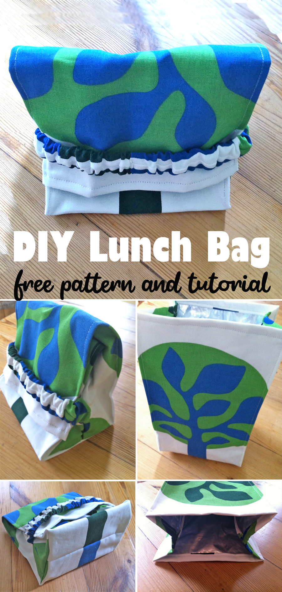 DIY Insulated Lunch Bag FREE sewing tutorial
