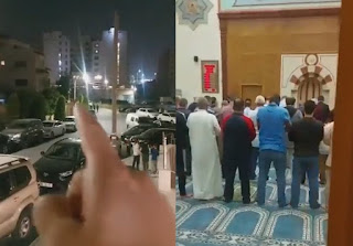 شاهد ما يحدث بفندق قرب أحد مساجد الأردن أثناء صلاة التراويح! (فيديو)