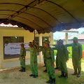 Personel Kodim 1009/Tanah Laut Bekali Materi Wawasan Kebangsaan Dalam Pelatihan Satlinmas Desa Kali Besar