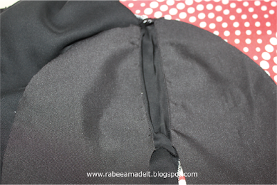 abaya alterations, how to add pocket in abaya, adding side pockets in modest dress, sewing in-seam pockets, step-by-step tutorial, rabeeamadeit, side pockets free pattern