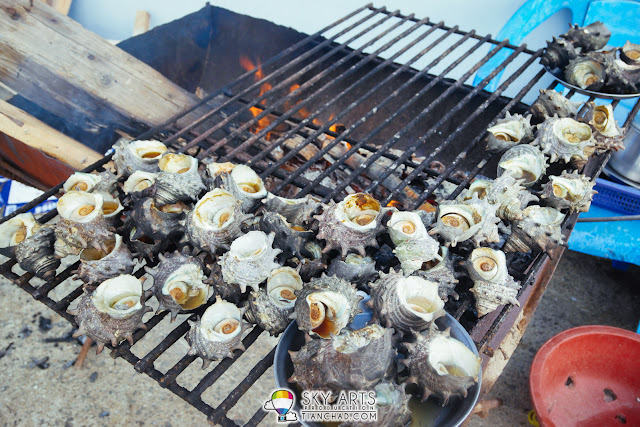 Fresh seafood at Udo Island