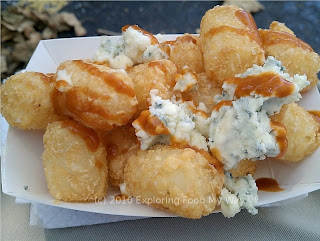 Blue Cheese Tots with Hot Sauce