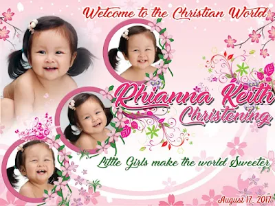 Floral tarpaulin designs for christening