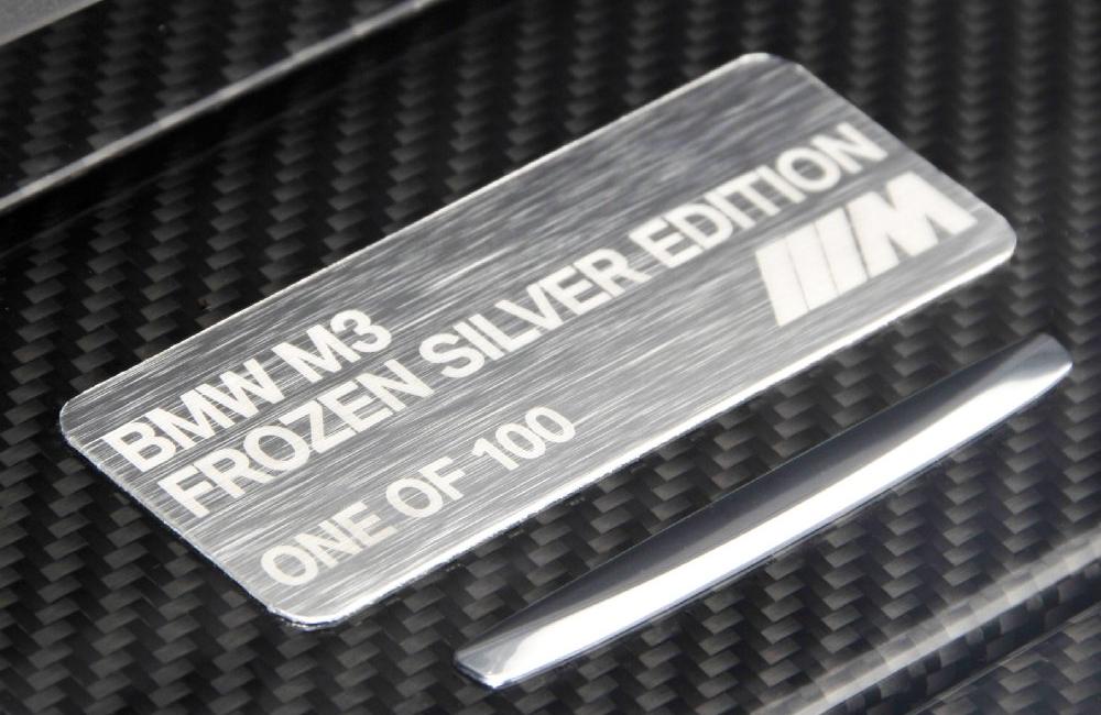 BMW M3 Coup Frozen Silver Edition 2012 Plaque Detail