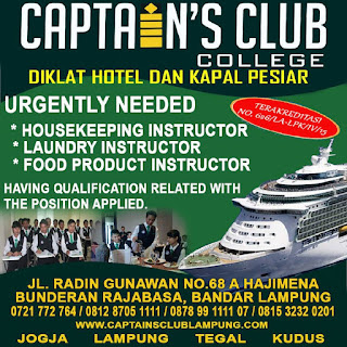 Lowongan Kerja Terbaru di Captain's Club College Bandar Lampung Juni 2016