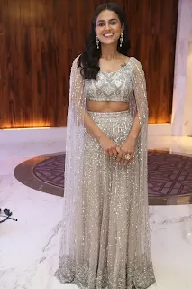 Shraddha Srinath at Daaku Maharaaj Success Press Meet in Traditional Attire