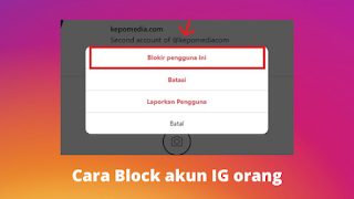 Cara memblokir akun Instagram orang lain