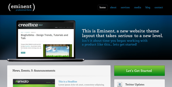 Eminent, an ultra clean & professional layout - Corporate PSD Templates