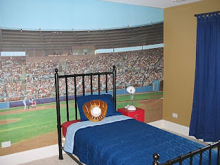 boys sport room A sports theme décor is a safe bet for a lot of boys