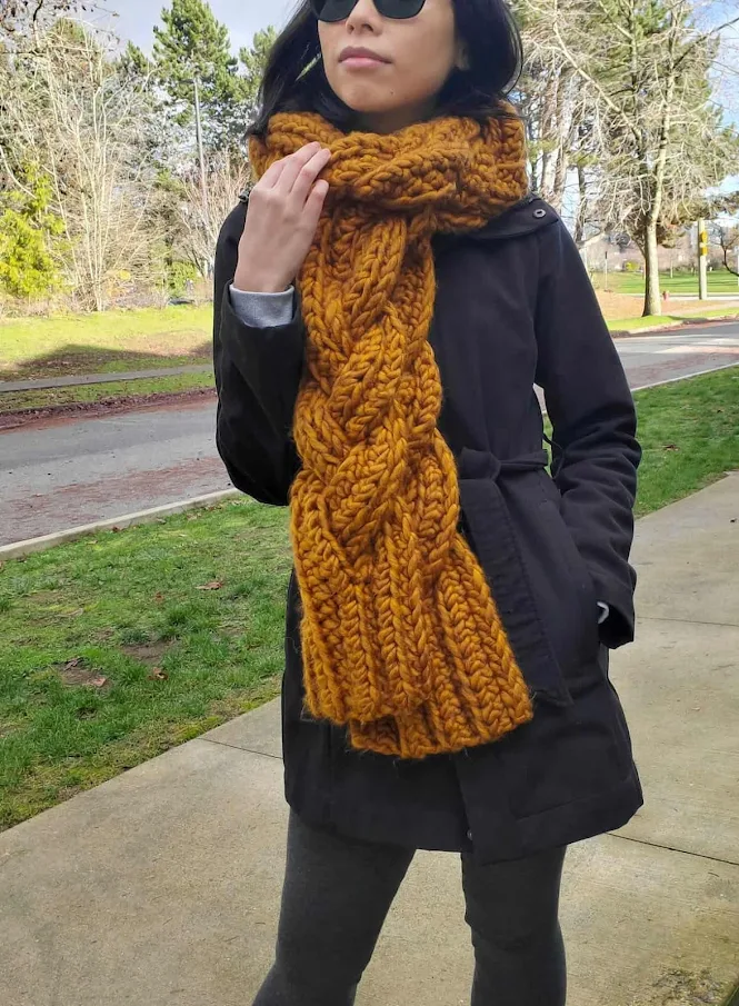 Rapunzel Braided Scarf FREE Crochet Pattern