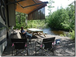 Our Campsite on Tatchun Creek Yukon