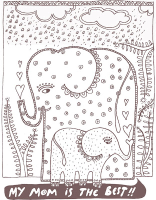 Wee Gallery: Mother's Day Coloring Page