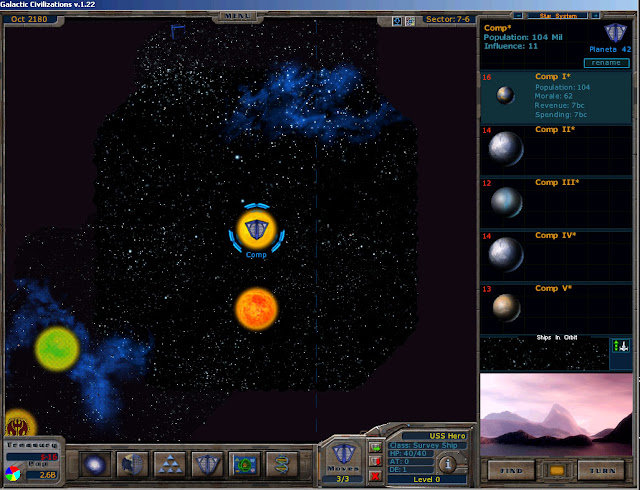 Stars and Planets | Galactic Civilizations Game Screenshot