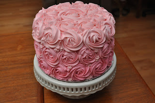 Swirl rose cake