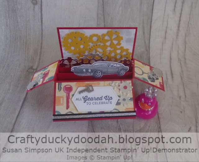 Craftyduckydoodah!, Geared Up Garage, Rectangular Box Card free tutorial , Supplies available 24/7 from my online store, Susan Simpson UK Independent Stampin' Up! Demonstrator,