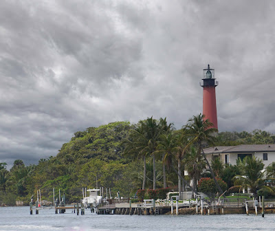 Jupiter Lighthouse with cloudy skies
