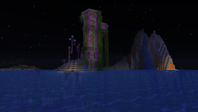 Cool tower build in Minecraft