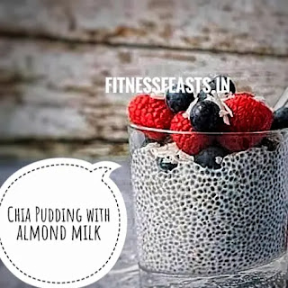 Low carb chia pudding with almond milk