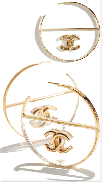 ♦Chanel metal & resin hoop earrings #chanel #jewelry #brilliantluxury