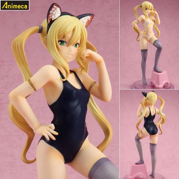 KODAMA HIMEGAMI School Swimsuit Kitty & Omatsuri Wasshoi Ver. figure MAKEN KI! Chara-Ani