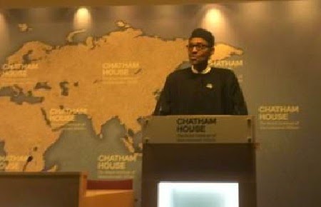 Buhari’s Full Speech at Chatham House Today